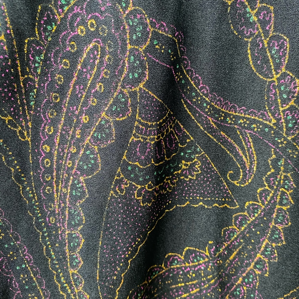 Vintage 80s Danskin Metallic Paisley Leotard Festival Rave Bodysuit Small - Picture 3 of 6